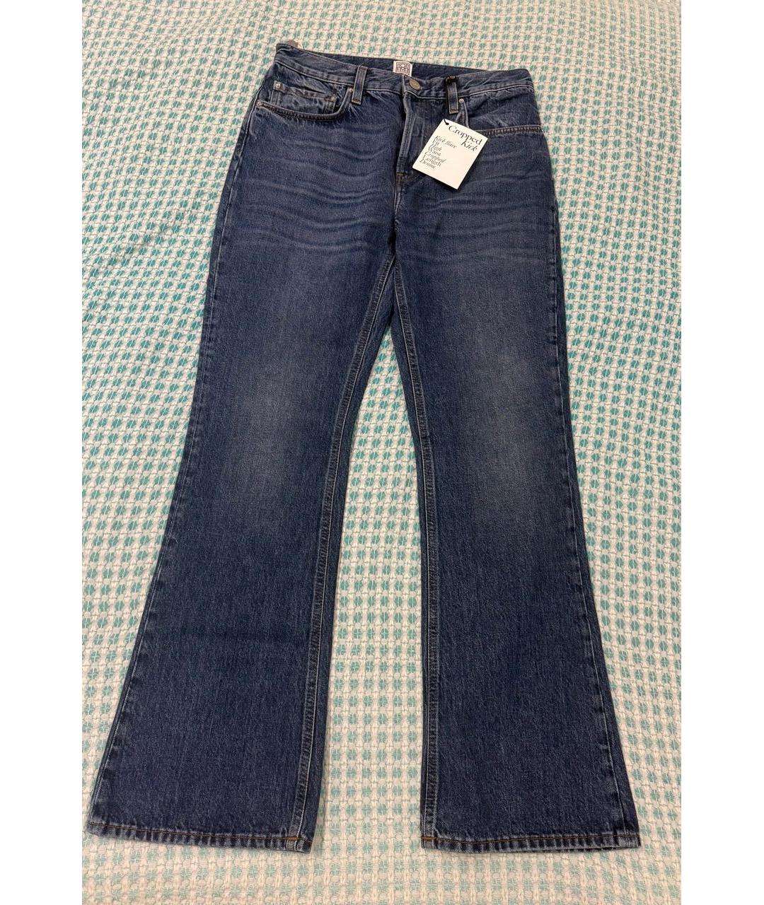 TOTEME Темно-синие хлопковые прямые джинсы, фото 2