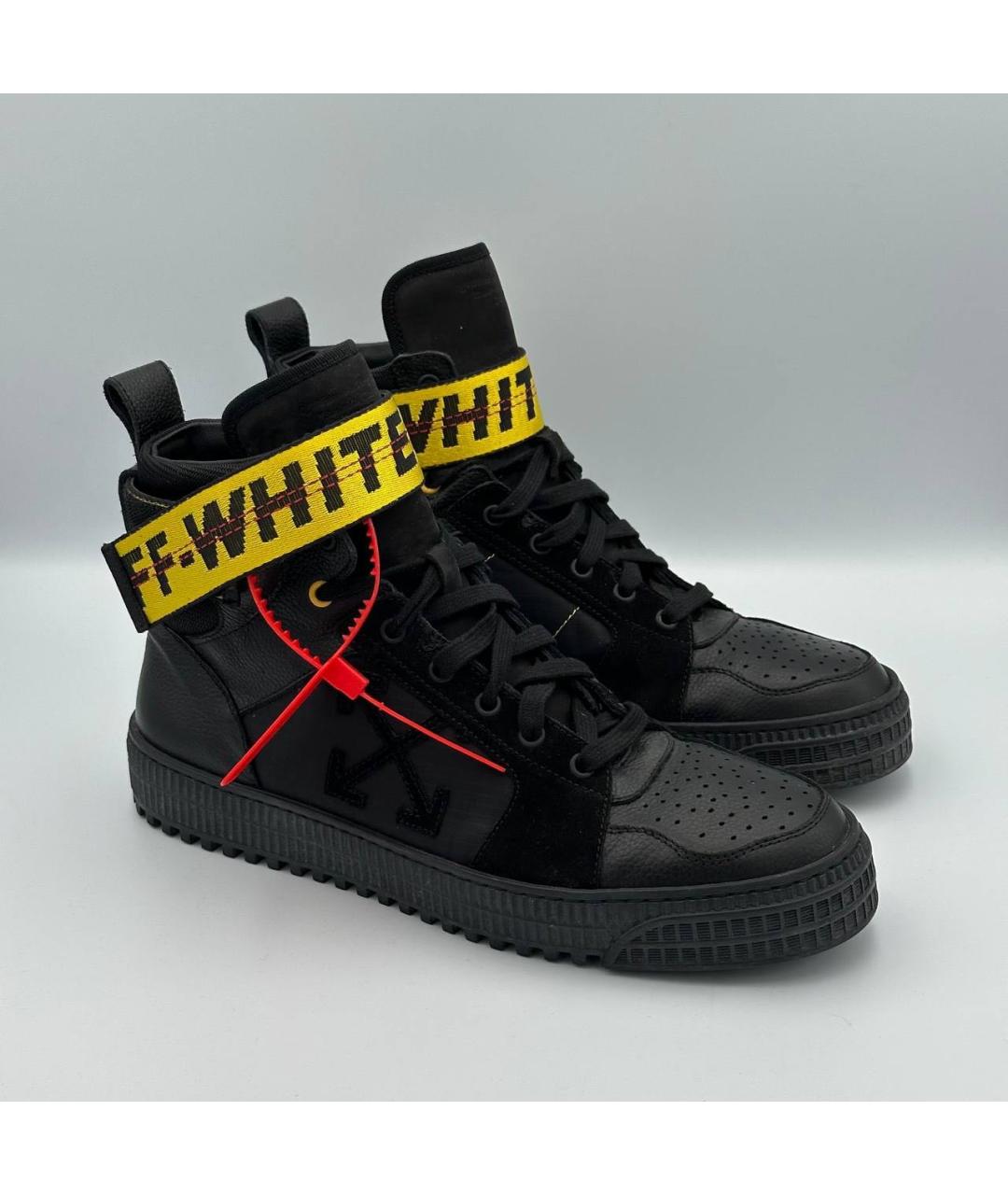 OFF-WHITE Черные высокие кроссовки / кеды, фото 2