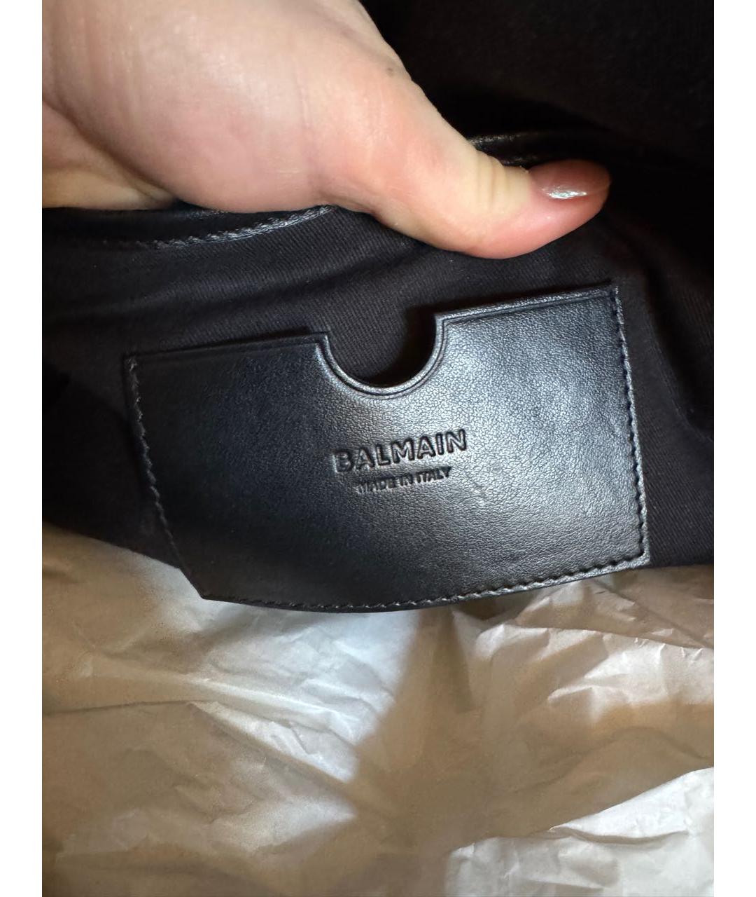 BALMAIN Хаки тканевая сумка тоут, фото 6