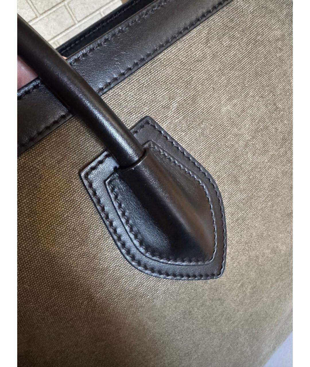 BALMAIN Хаки тканевая сумка тоут, фото 4