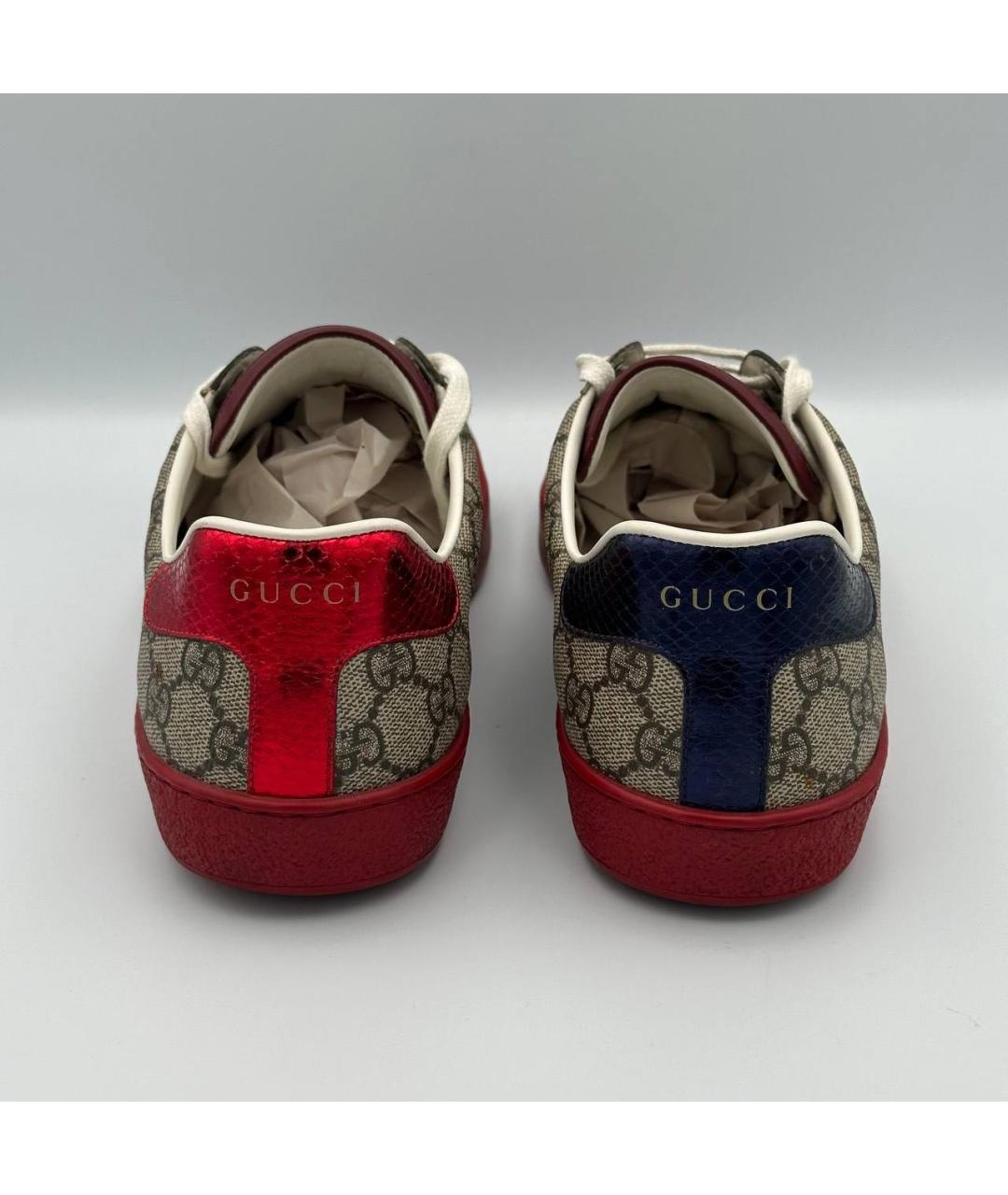 GUCCI Коричневые низкие кроссовки / кеды, фото 5