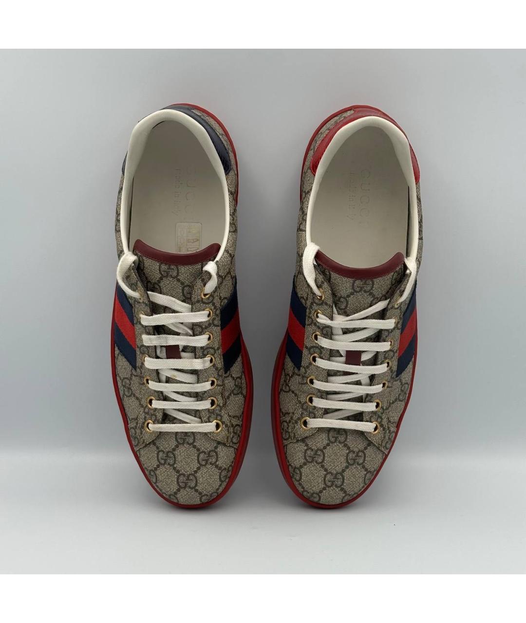 GUCCI Коричневые низкие кроссовки / кеды, фото 3