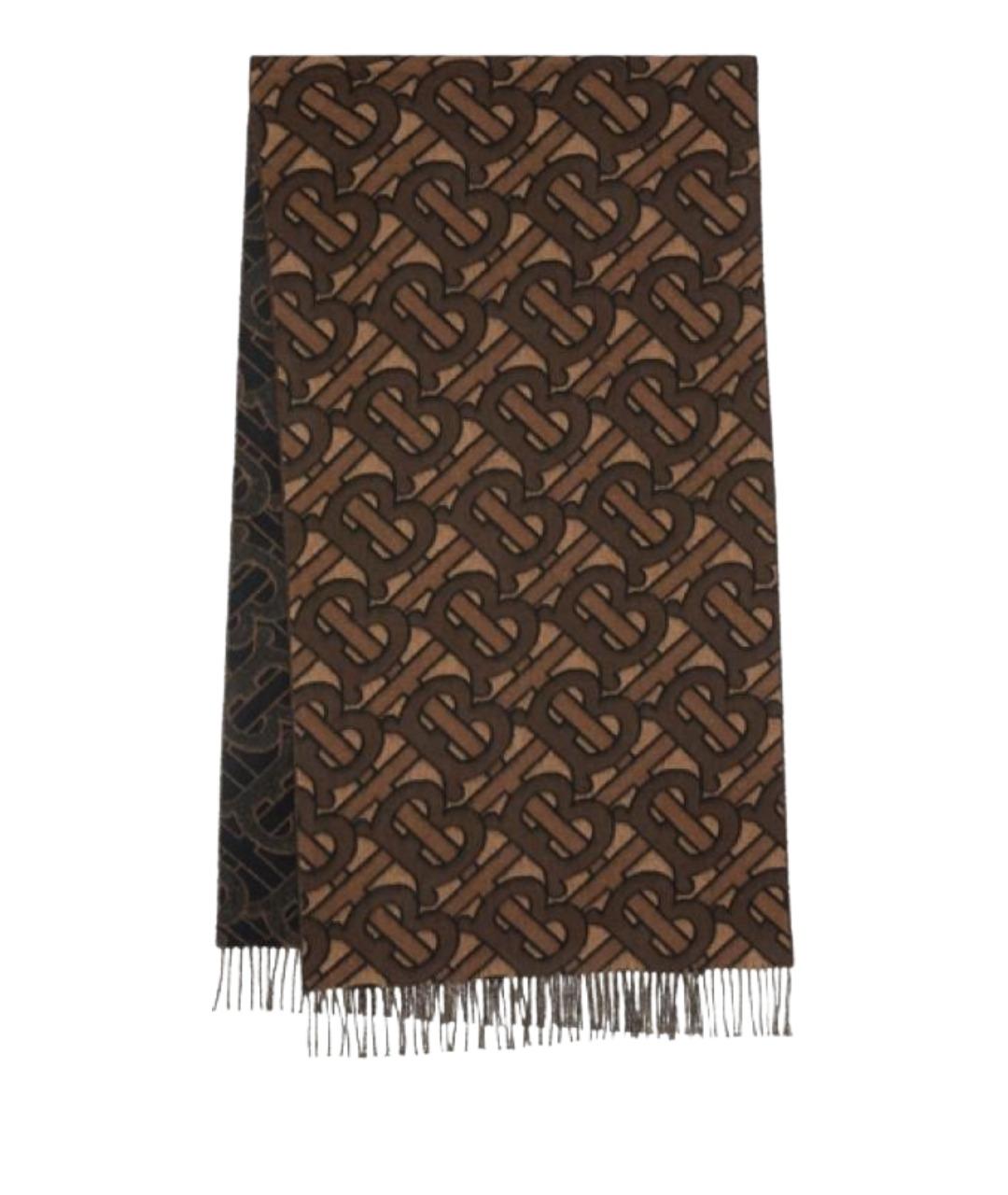 BURBERRY Коричневый кашемировый шарф, фото 1