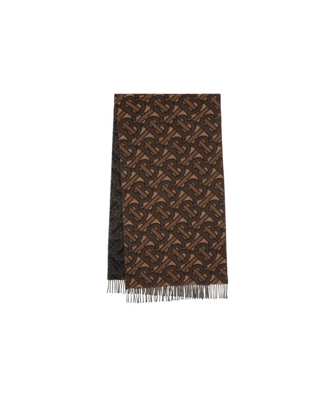 BURBERRY Коричневый кашемировый шарф, фото 3