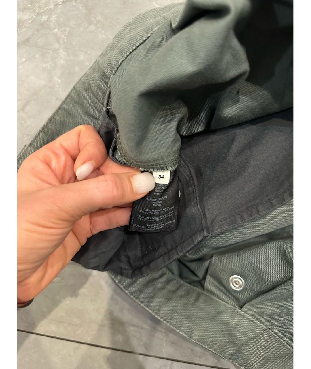 ISABEL MARANT ETOILE Хаки хлопковые шорты, фото 5