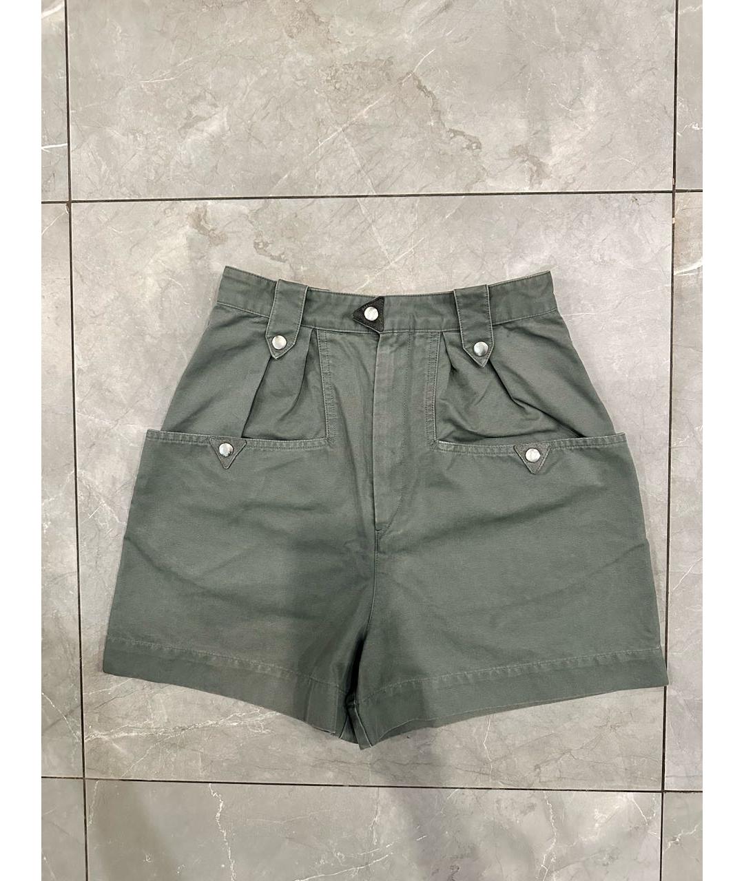 ISABEL MARANT ETOILE Хаки хлопковые шорты, фото 6