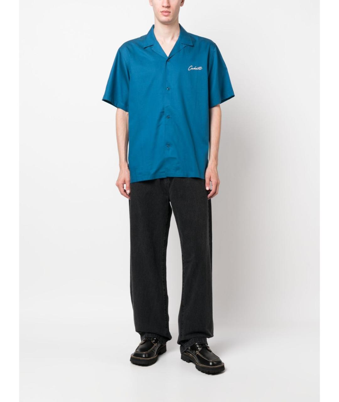 CARHARTT WIP Черные хлопковые прямые джинсы, фото 4