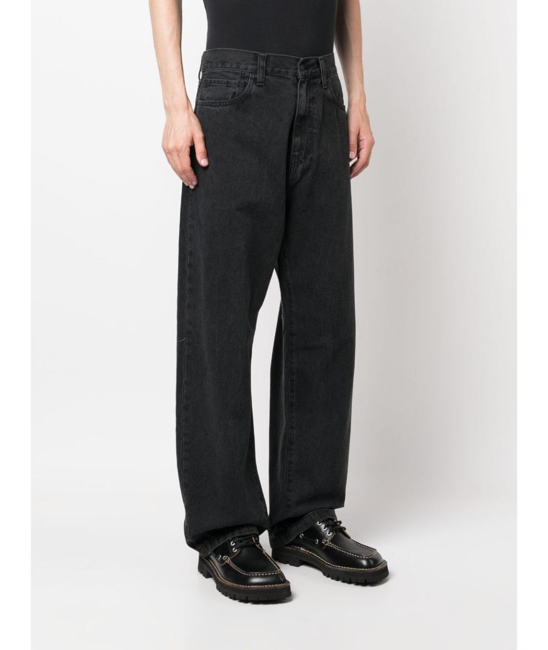 CARHARTT WIP Черные хлопковые прямые джинсы, фото 3