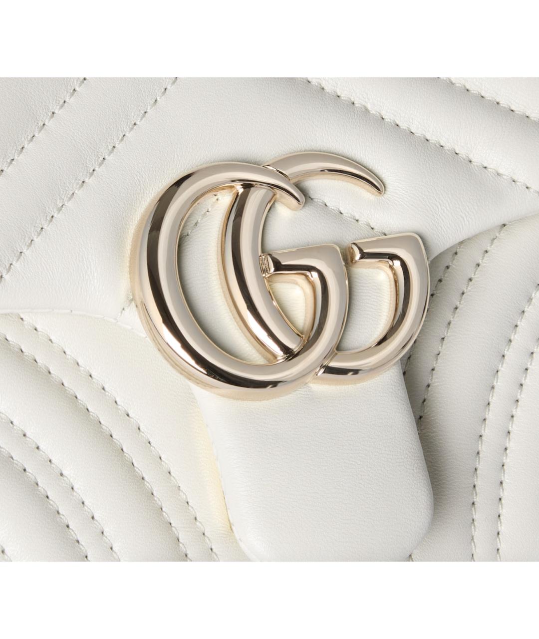 GUCCI Белая кожаная сумка через плечо, фото 4