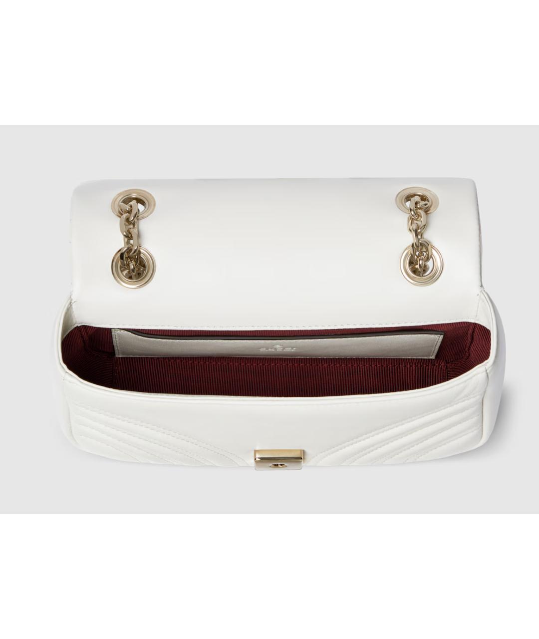 GUCCI Белая кожаная сумка через плечо, фото 6