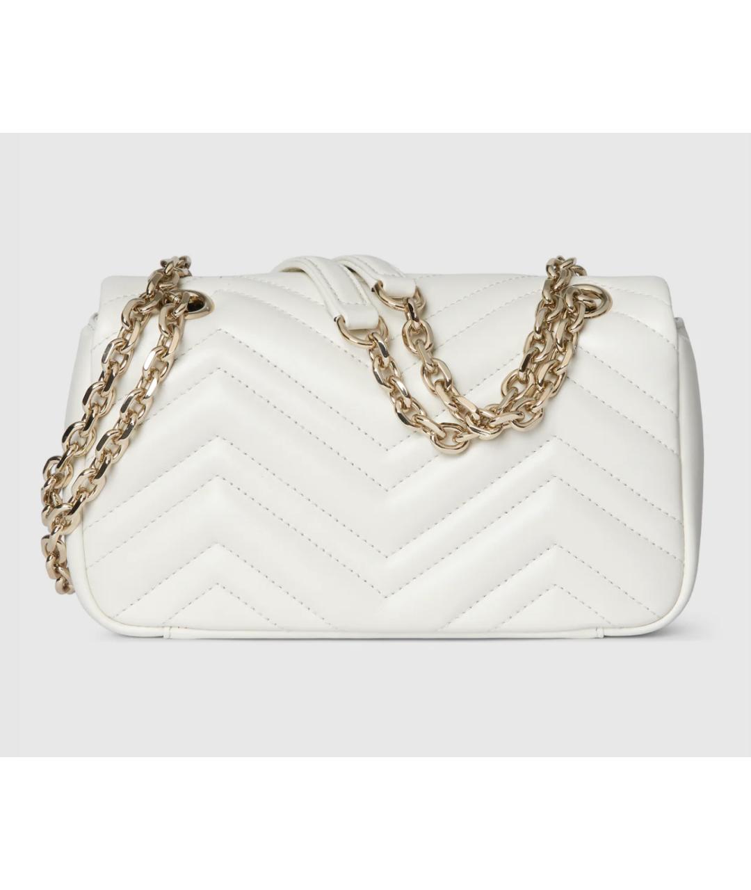 GUCCI Белая кожаная сумка через плечо, фото 5