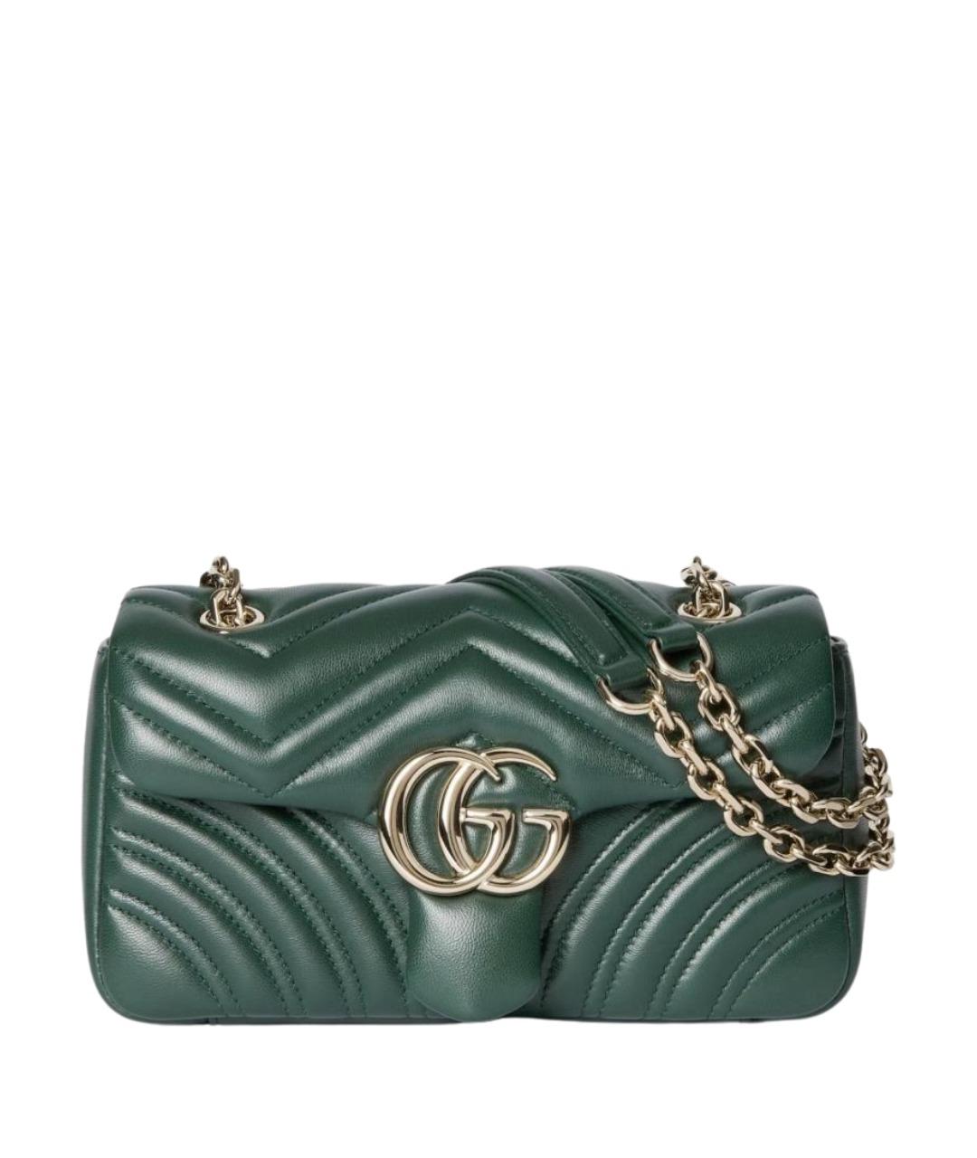 GUCCI Зеленая кожаная сумка через плечо, фото 1