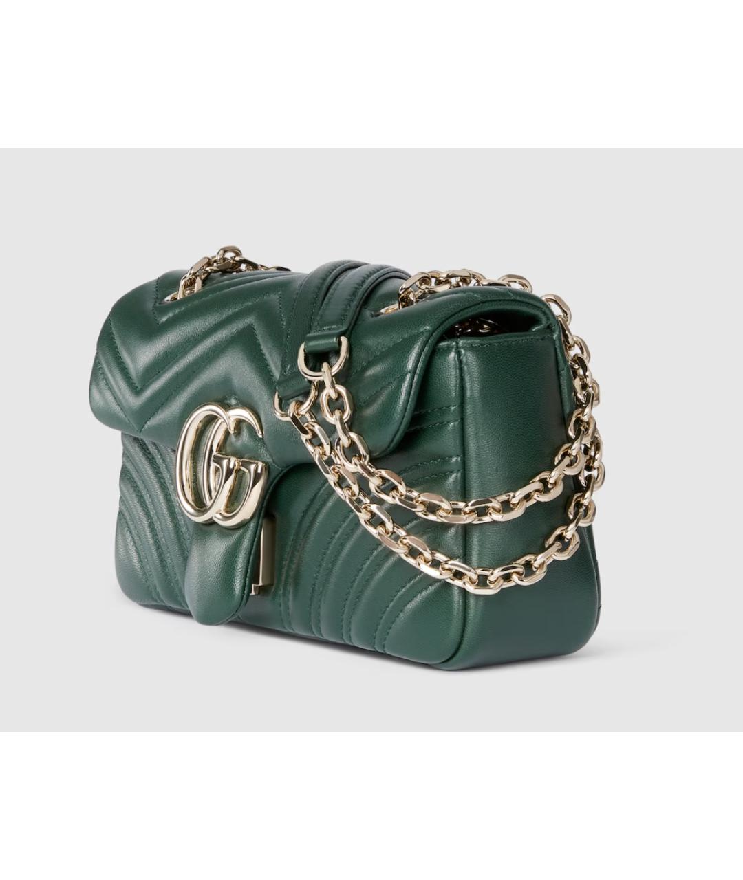 GUCCI Зеленая кожаная сумка через плечо, фото 2
