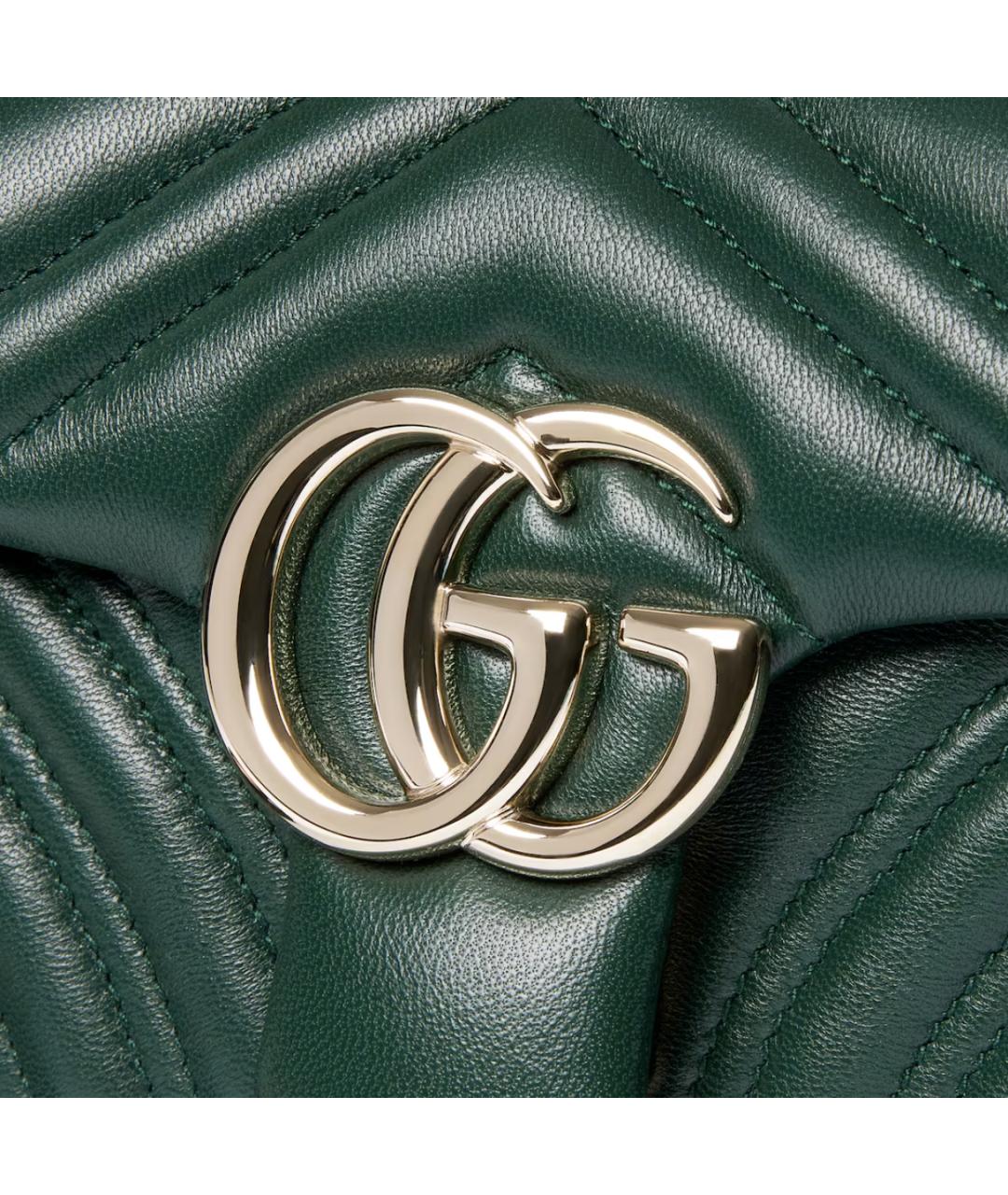 GUCCI Зеленая кожаная сумка через плечо, фото 4