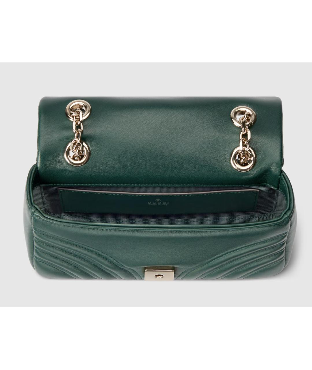 GUCCI Зеленая кожаная сумка через плечо, фото 5