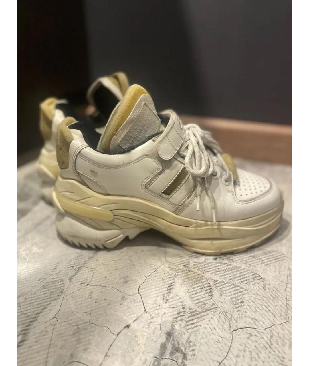 MAISON MARGIELA Белые кожаные кроссовки, фото 5