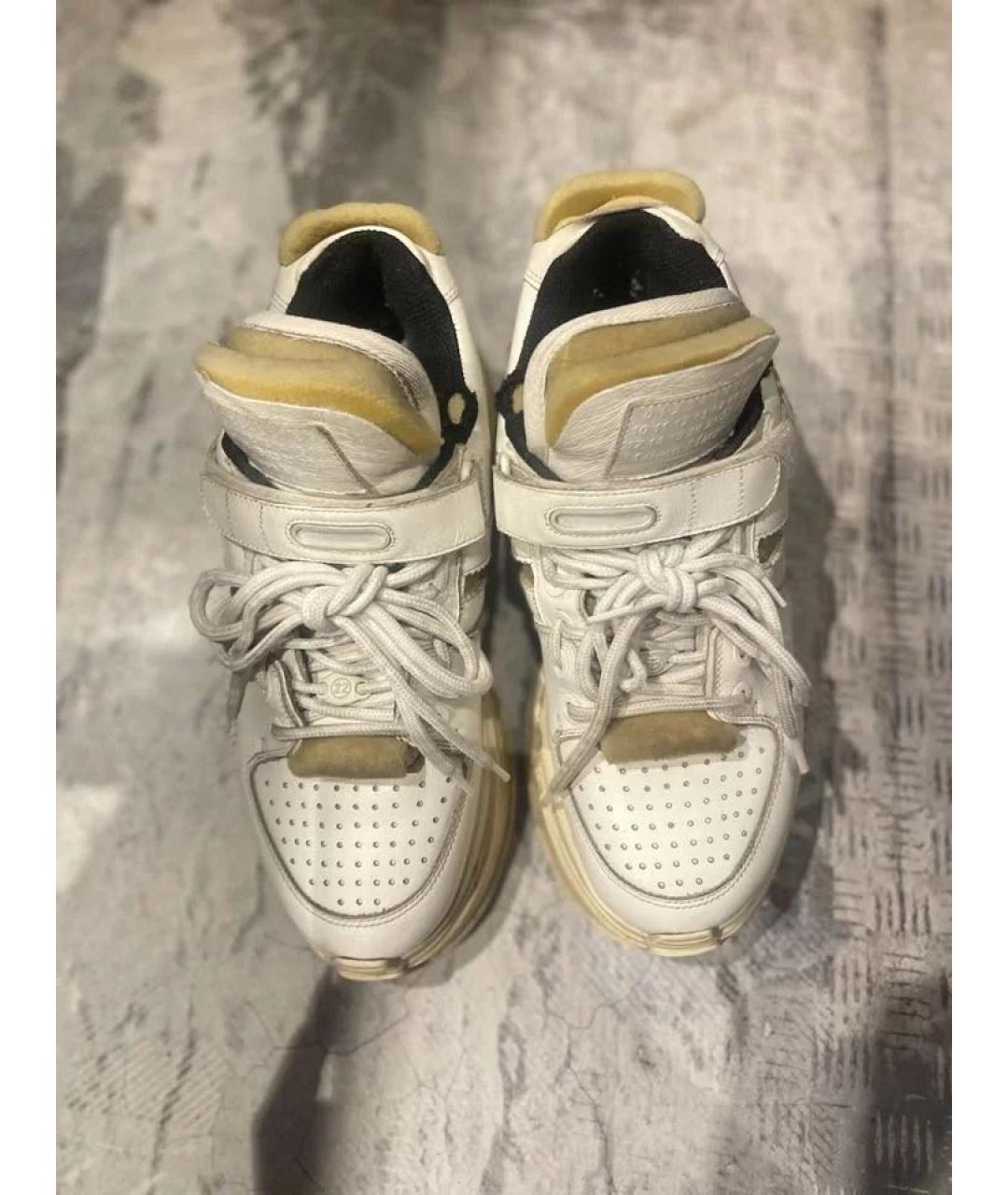 MAISON MARGIELA Белые кожаные кроссовки, фото 3