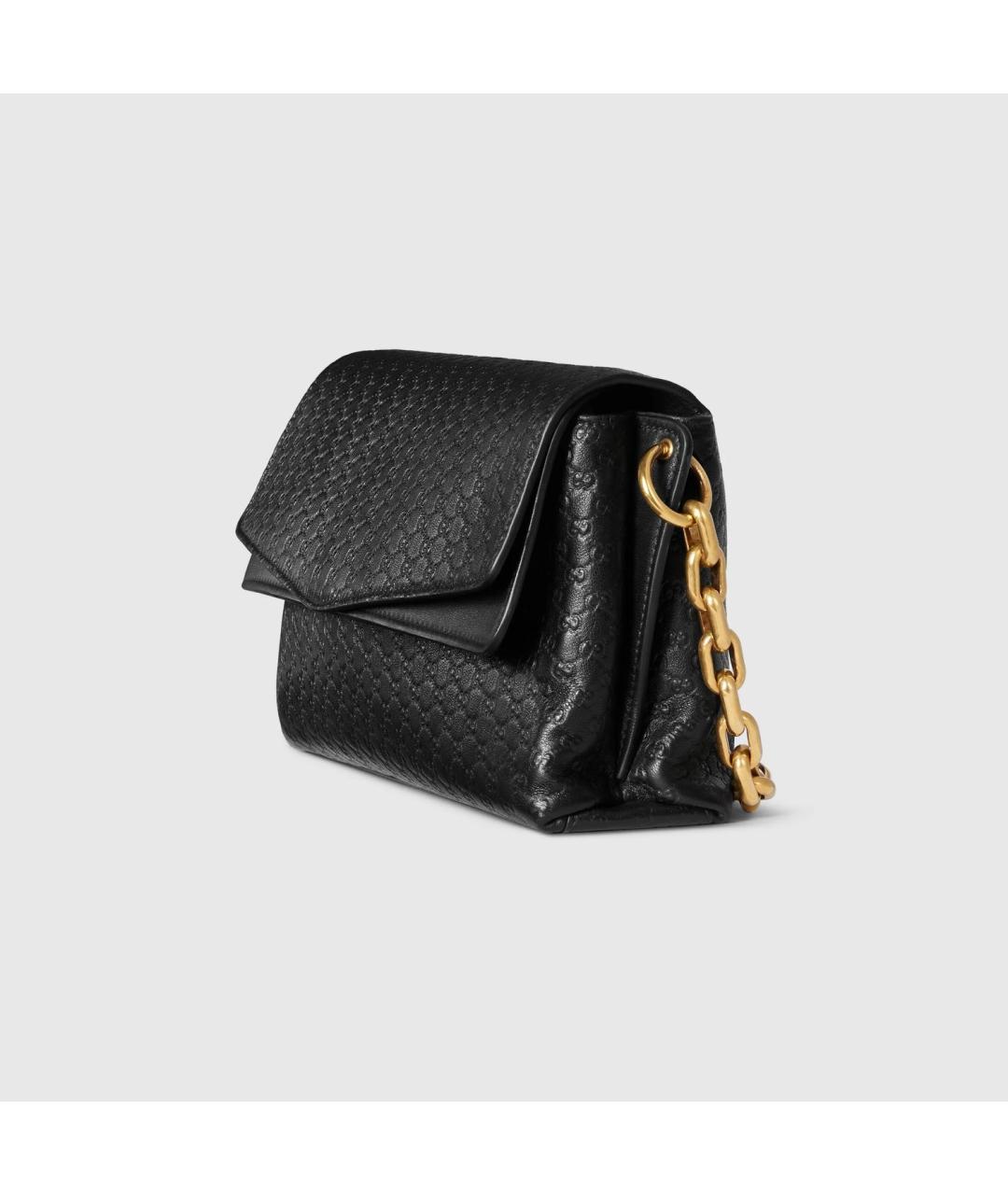 GUCCI Черная кожаная сумка через плечо, фото 2
