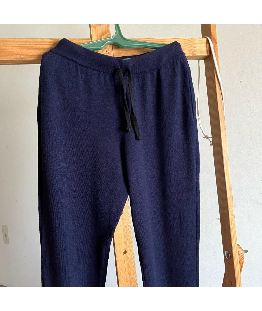 12 STOREEZ Темно-синие шерстяные брюки узкие, фото 4