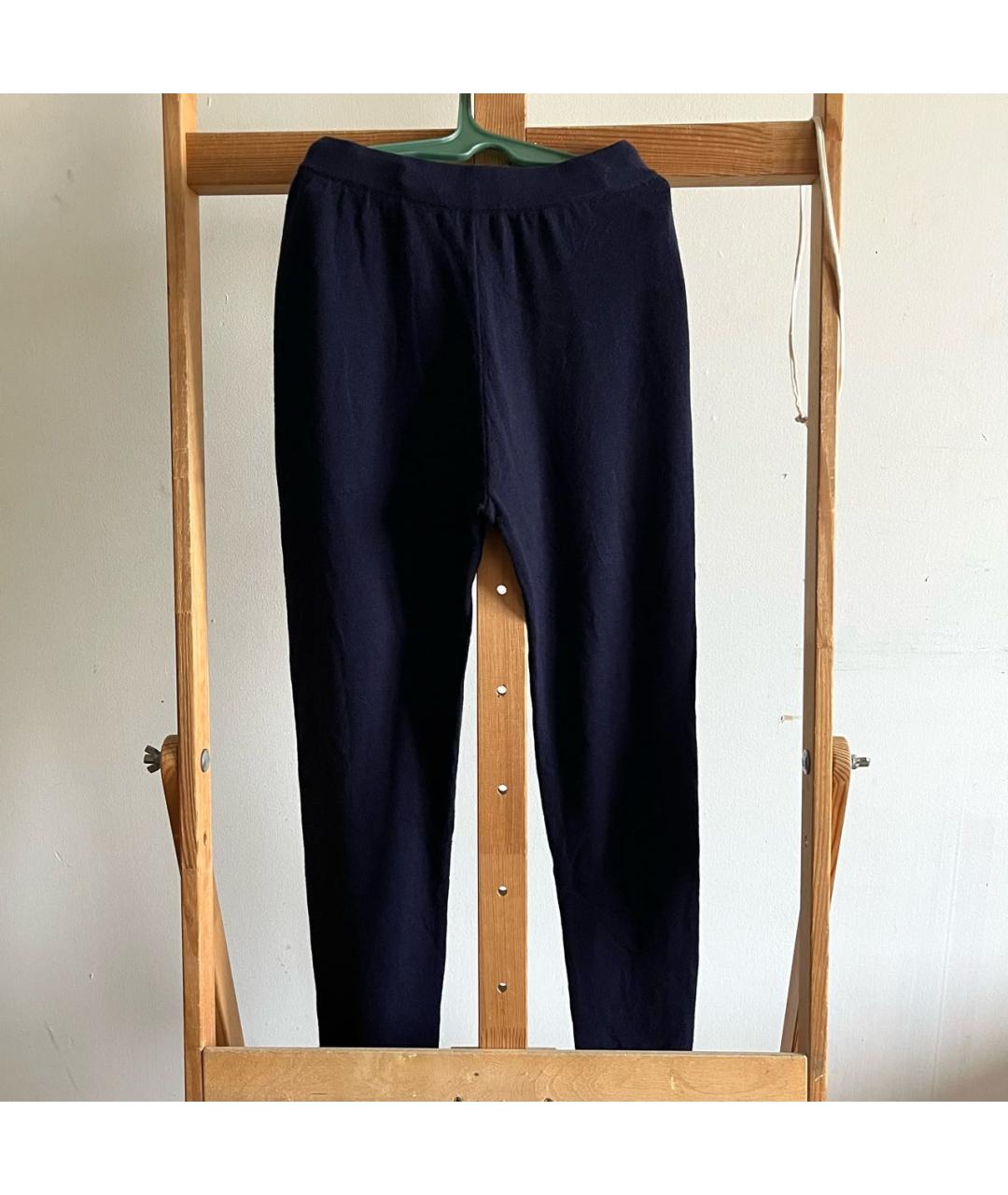 12 STOREEZ Темно-синие шерстяные брюки узкие, фото 3
