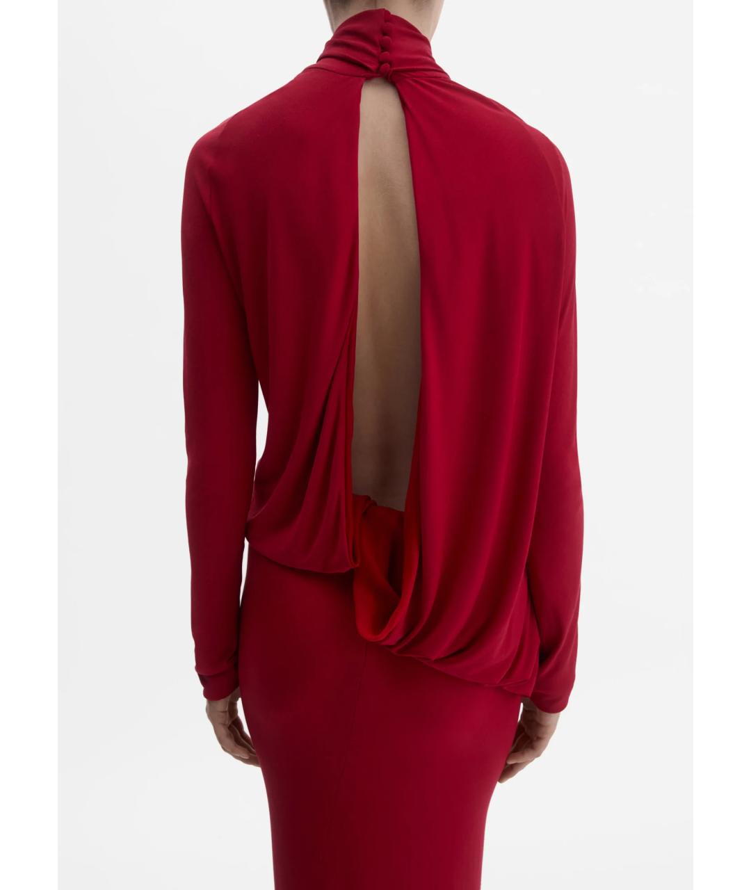 MAGDA BUTRYM Красное вискозное вечернее платье, фото 5