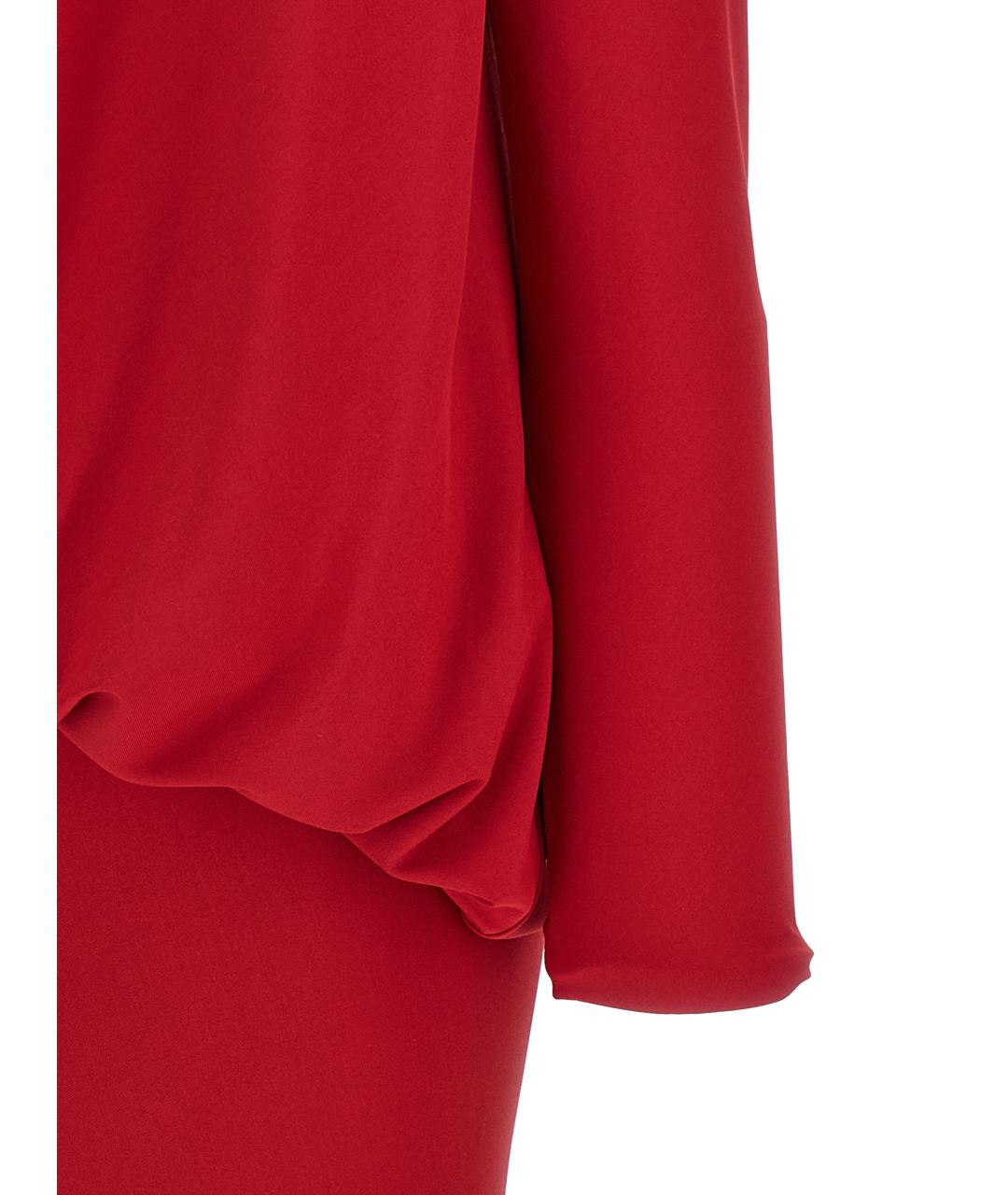 MAGDA BUTRYM Красное вискозное вечернее платье, фото 3