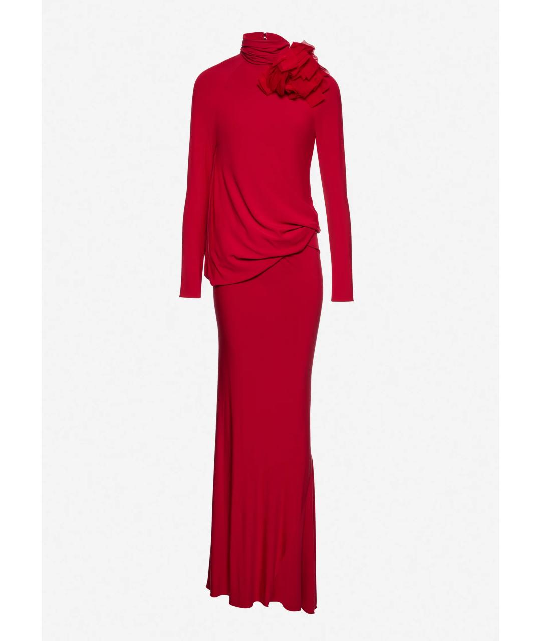 MAGDA BUTRYM Красное вискозное вечернее платье, фото 7