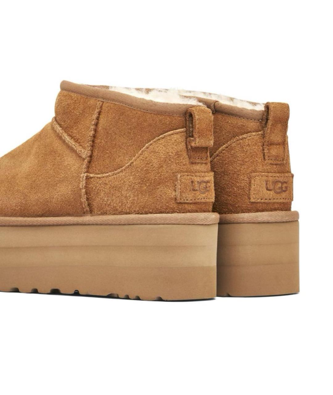 UGG AUSTRALIA Бежевые замшевые ботинки, фото 6