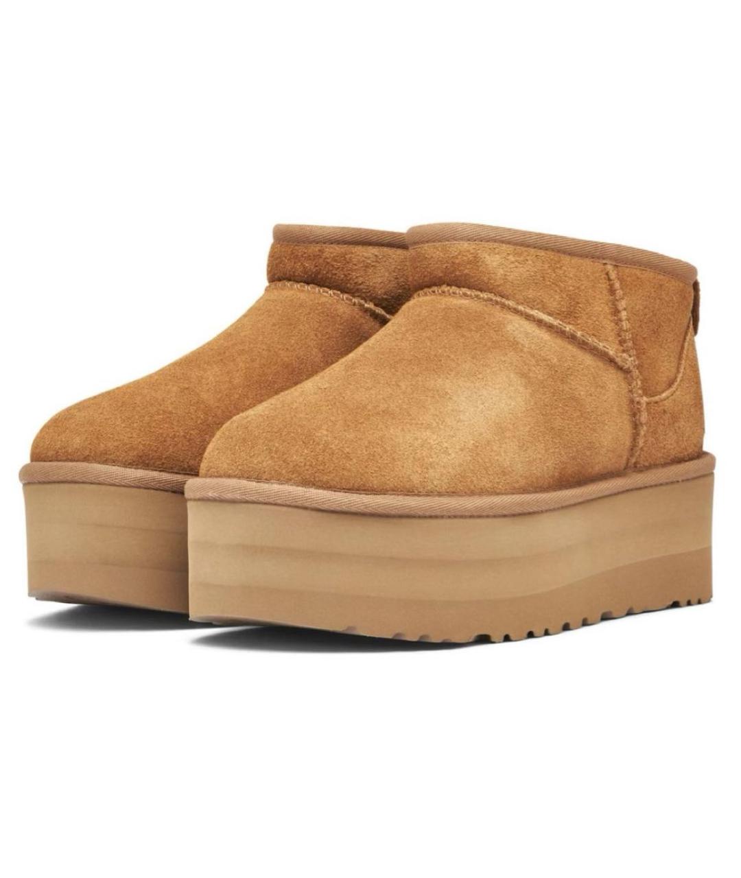 UGG AUSTRALIA Бежевые замшевые ботинки, фото 7