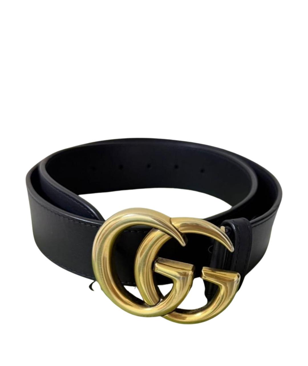 GUCCI Черный кожаный ремень, фото 1