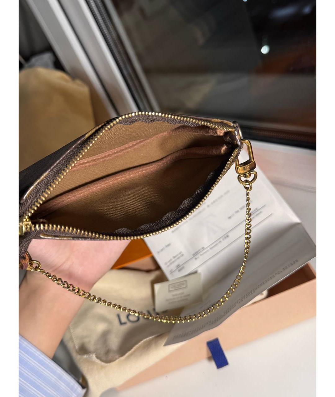 LOUIS VUITTON Коричневая сумка с короткими ручками, фото 4