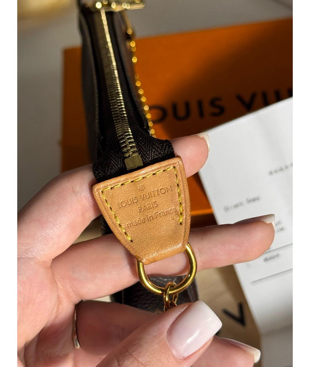 LOUIS VUITTON Коричневая сумка с короткими ручками, фото 5