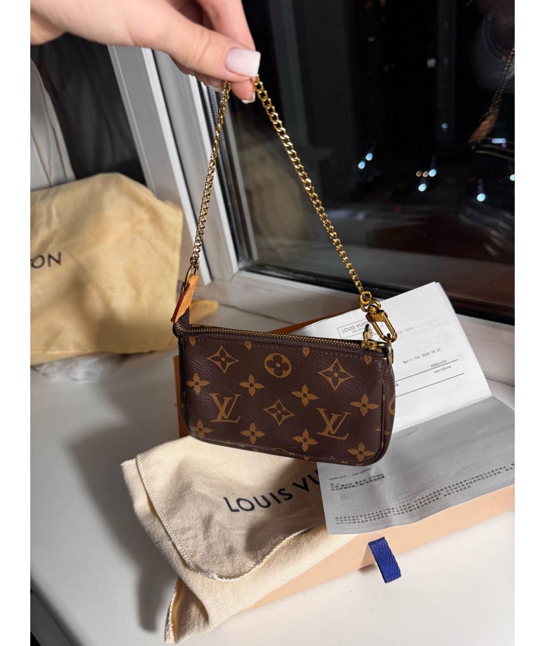 LOUIS VUITTON Коричневая сумка с короткими ручками, фото 2