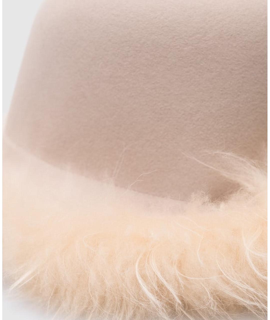 LORO PIANA Бежевая кашемировая шляпа, фото 3