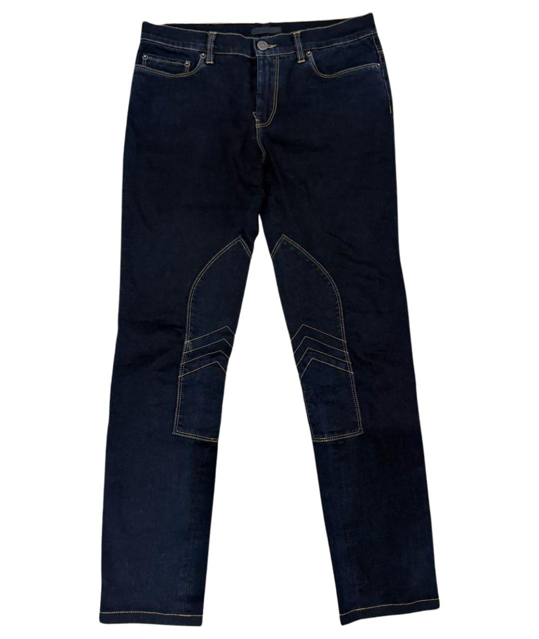 PRADA Темно-синие хлопко-эластановые джинсы слим, фото 6