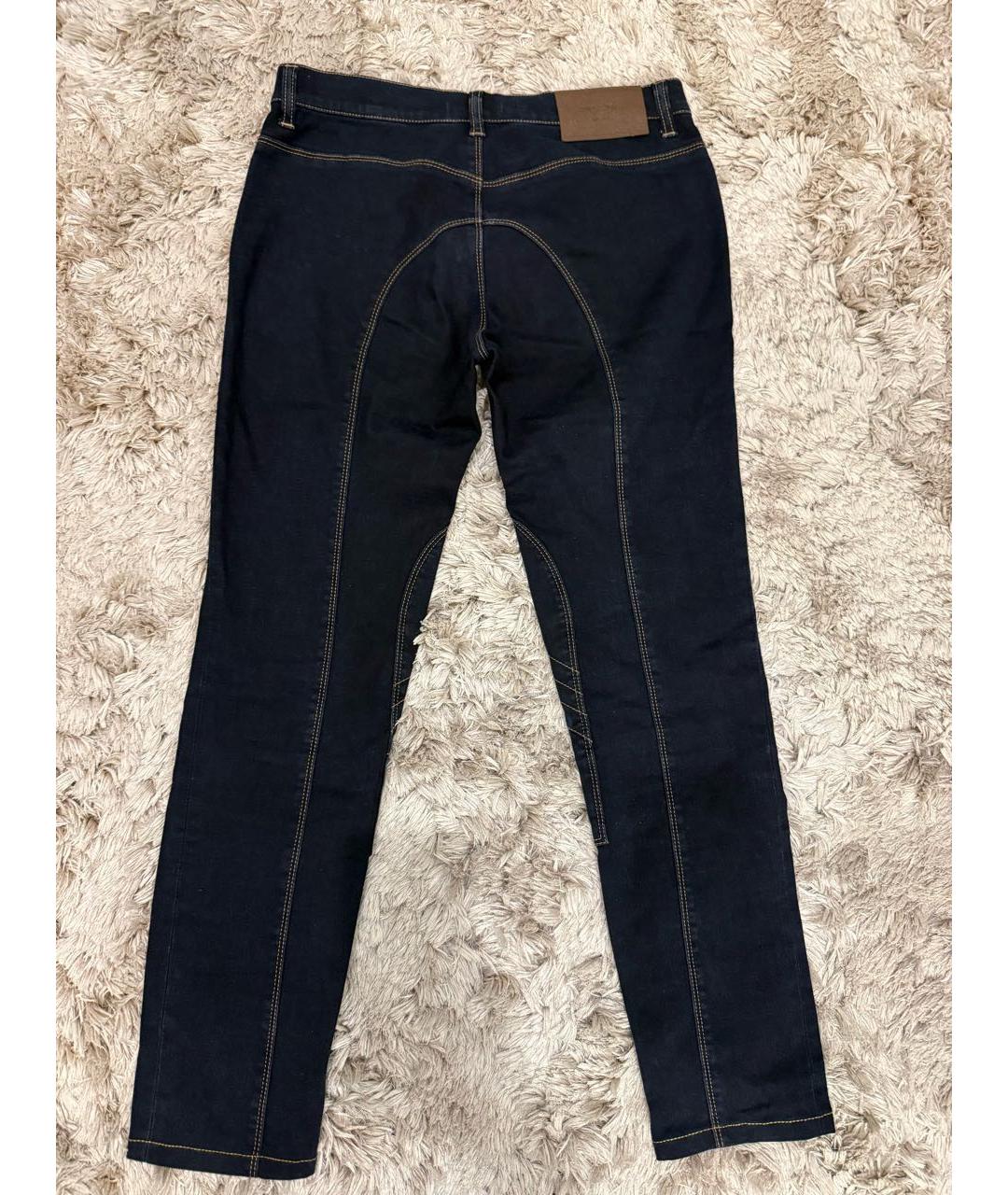 PRADA Темно-синие хлопко-эластановые джинсы слим, фото 2