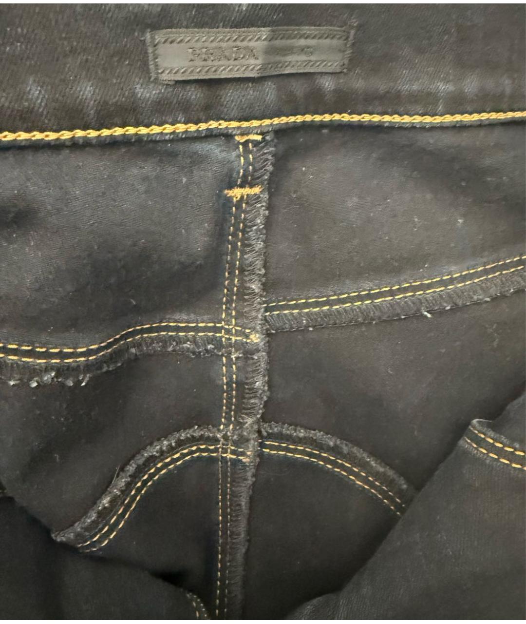 PRADA Темно-синие хлопко-эластановые джинсы слим, фото 3