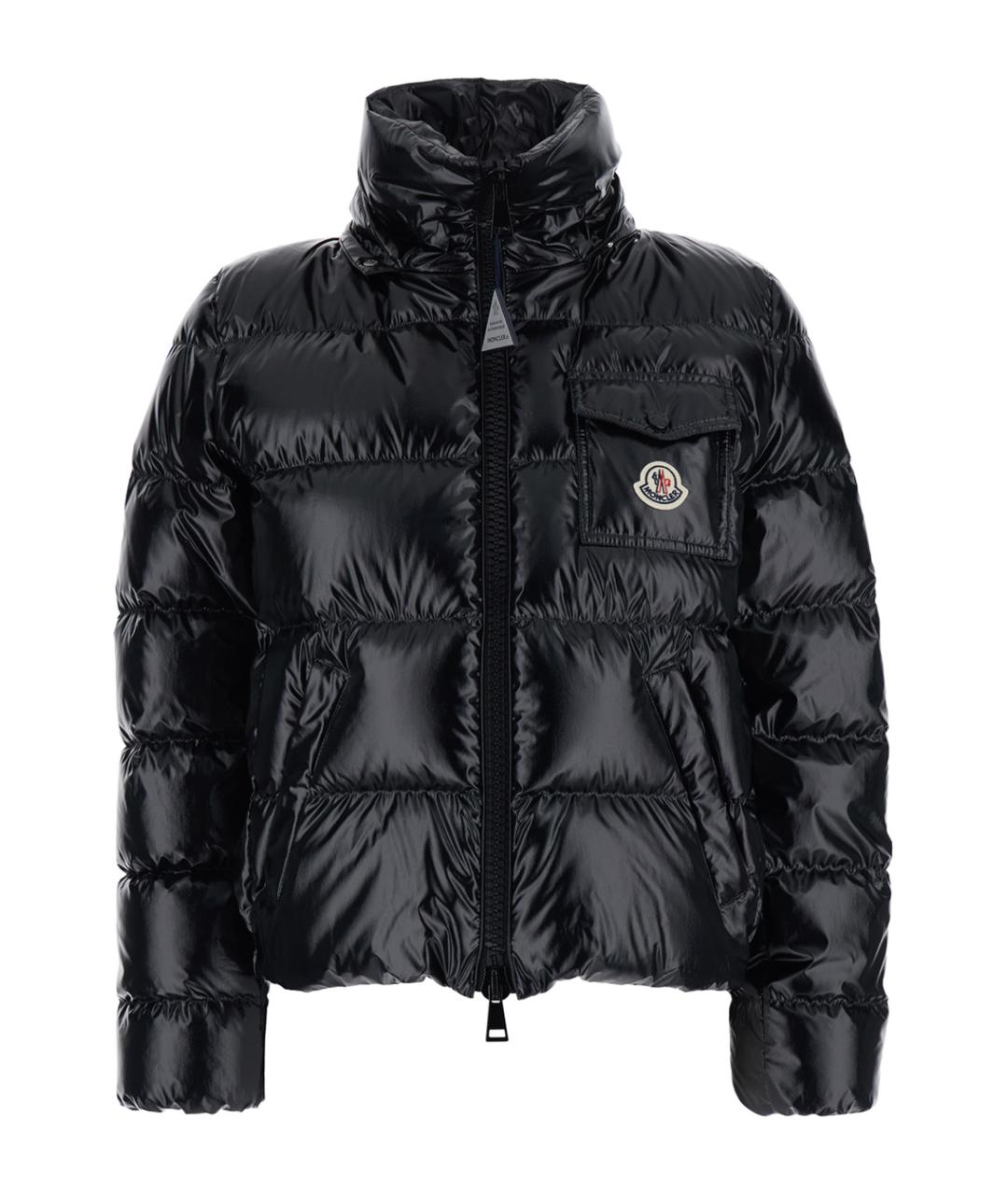 MONCLER Черный полиамидовый пуховик, фото 3