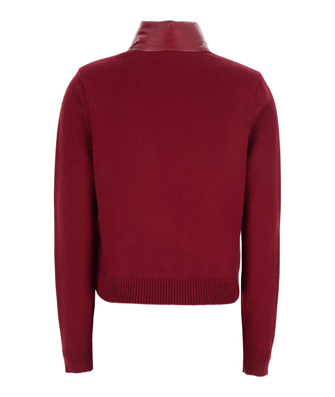 MONCLER Красный полиамидовый кардиган, фото 2