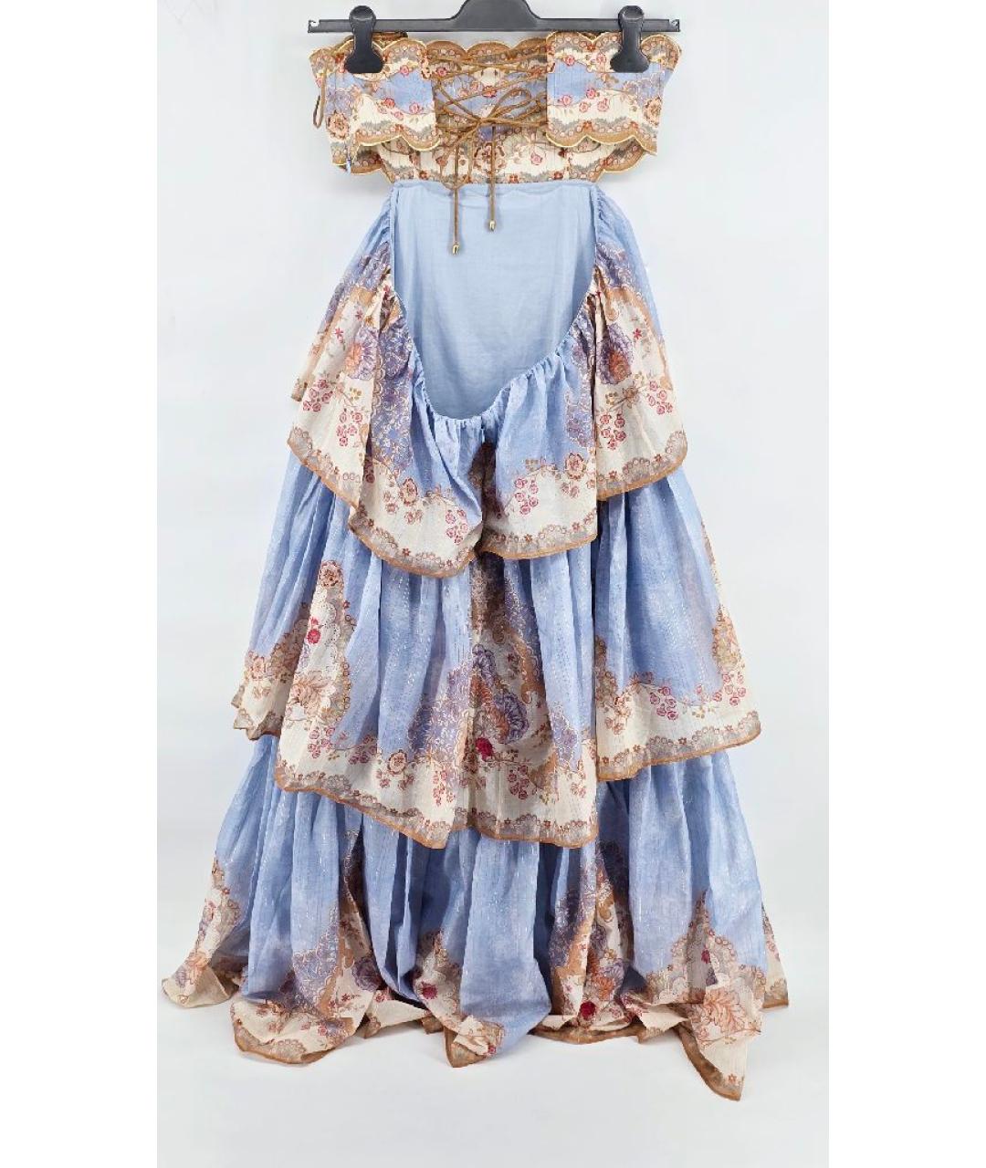 ZIMMERMANN Голубой хлопковый сарафан, фото 2