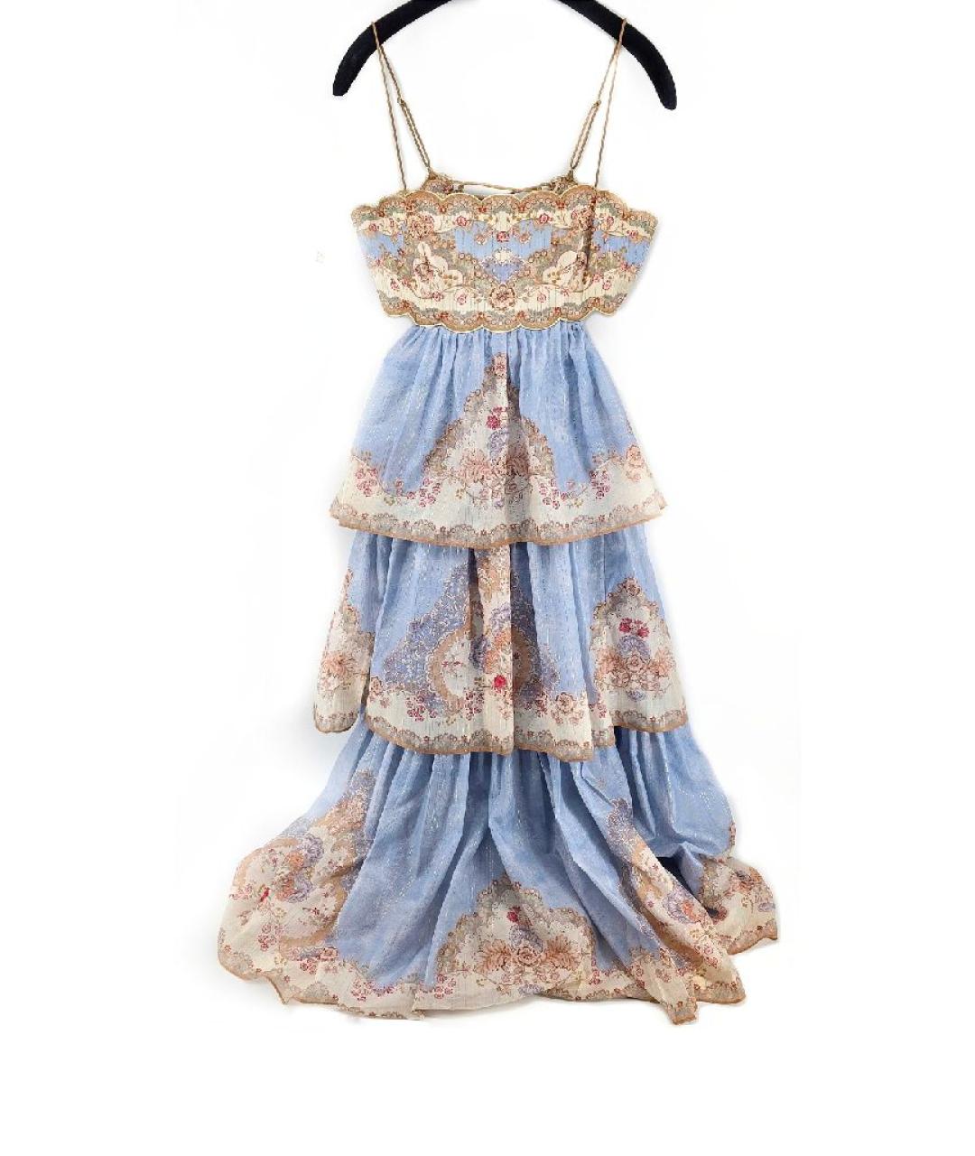 ZIMMERMANN Голубой хлопковый сарафан, фото 10