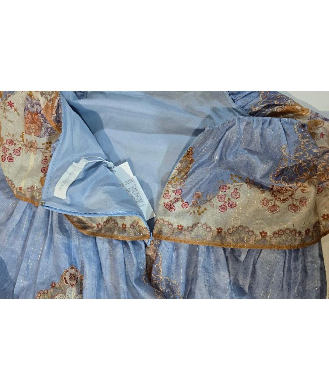 ZIMMERMANN Голубой хлопковый сарафан, фото 5