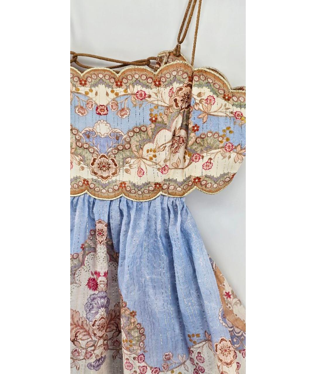 ZIMMERMANN Голубой хлопковый сарафан, фото 3