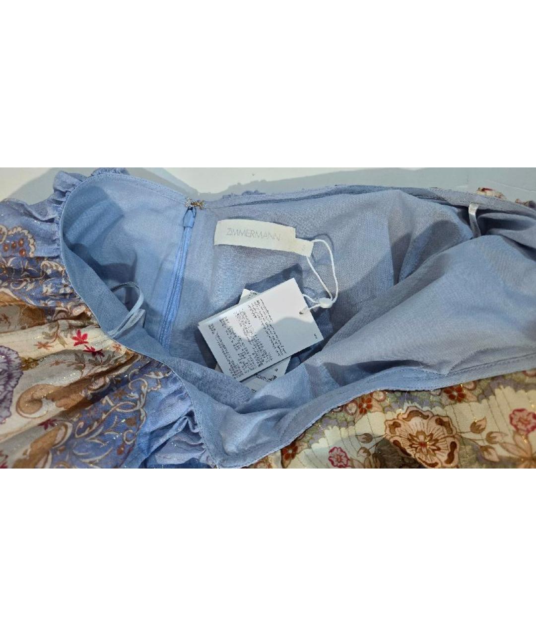 ZIMMERMANN Голубой хлопковый сарафан, фото 6