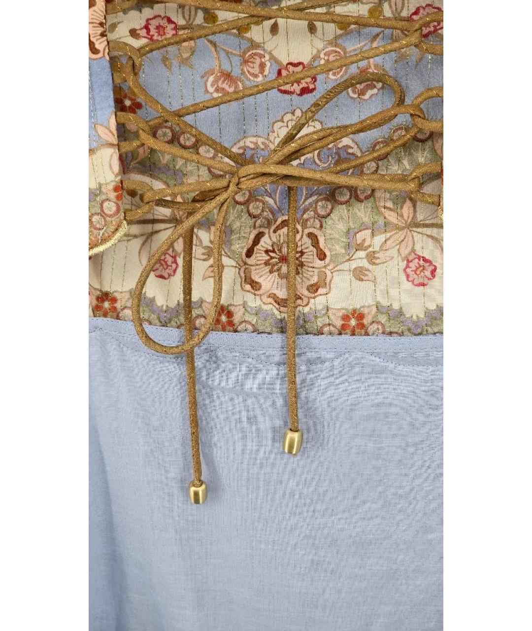 ZIMMERMANN Голубой хлопковый сарафан, фото 4