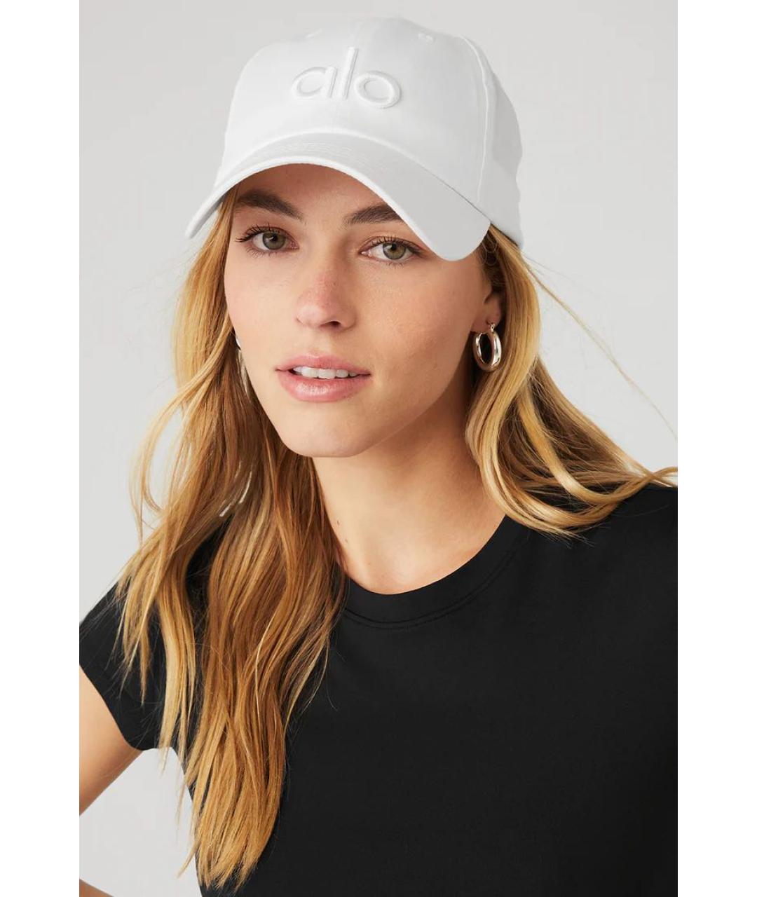 ALO YOGA Белая хлопковая кепка, фото 5