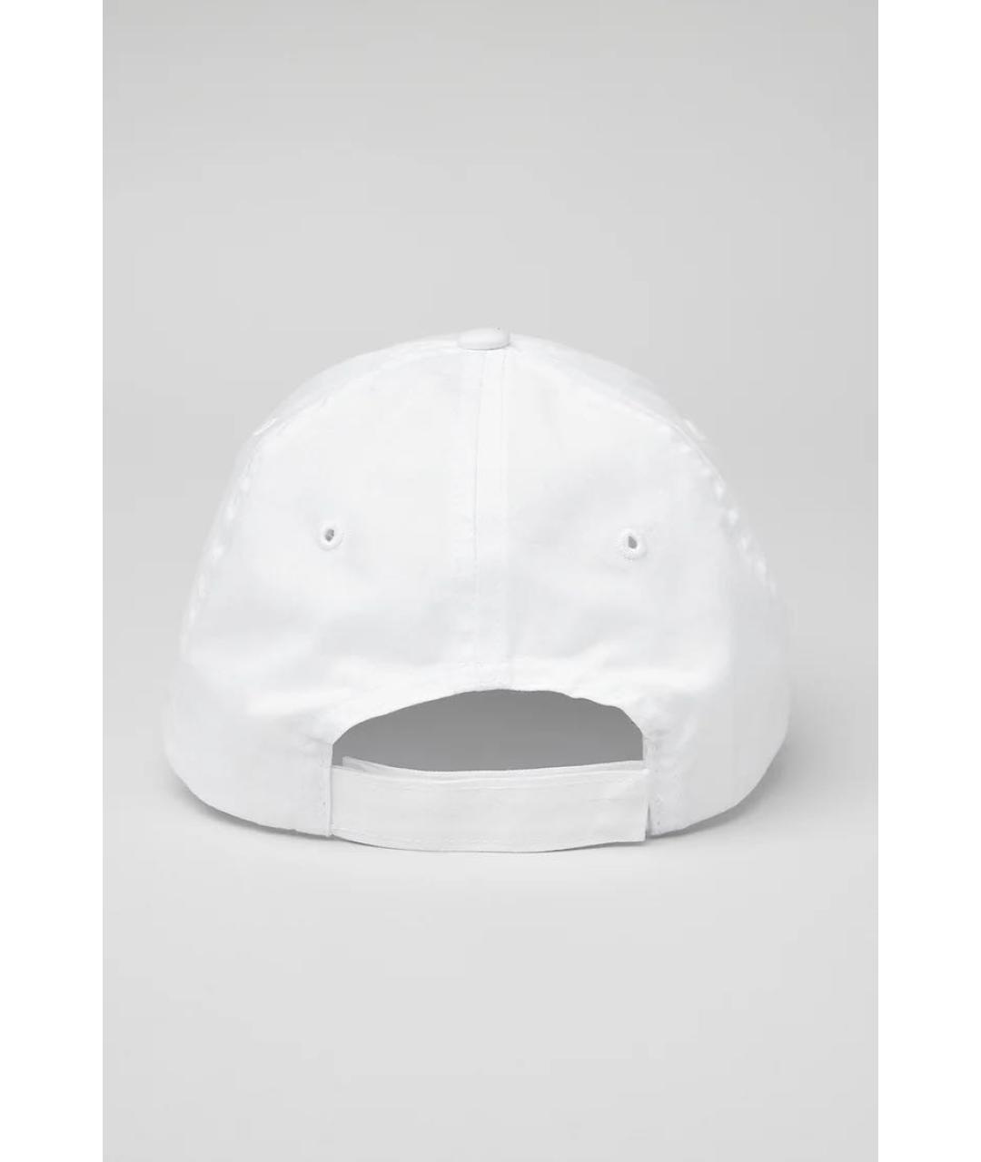 ALO YOGA Белая хлопковая кепка, фото 3