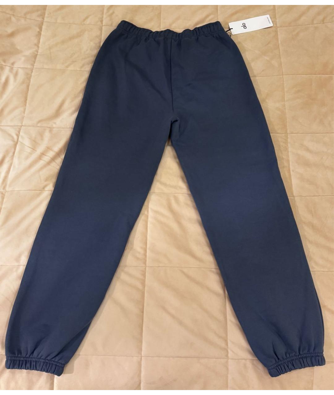 ALO YOGA Синие хлопковые спортивные брюки и шорты, фото 4