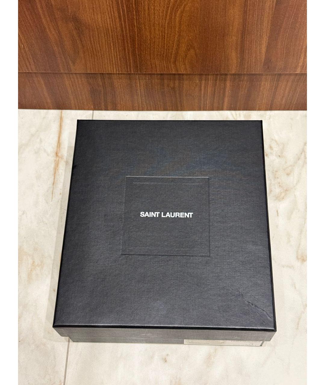 SAINT LAURENT Черные босоножки из лакированной кожи, фото 6