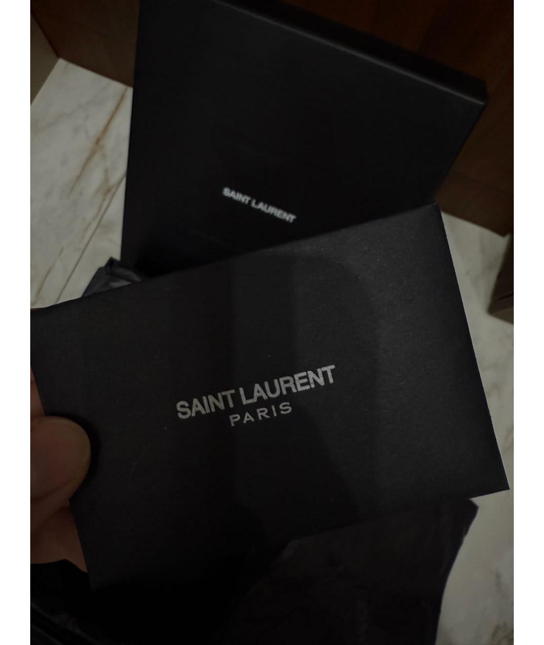 SAINT LAURENT Черные босоножки из лакированной кожи, фото 8
